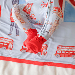 Bamboo Convertible Footie Romper - Posh LondonPosh PeanutSize: 3-6 Months