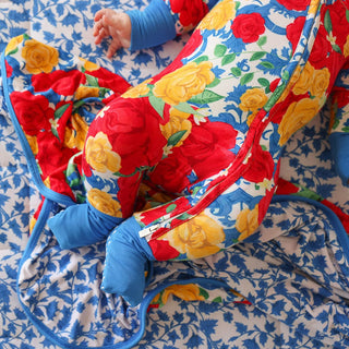 Bamboo Convertible Footie Romper - Valentina (Floral) Posh Peanut Size: 3-6 Months