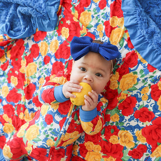 Bamboo Convertible Footie Romper - Valentina (Floral) Posh Peanut Size: 3-6 Months