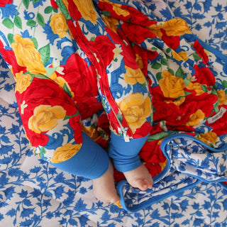 Bamboo Convertible Footie Romper - Valentina (Floral) Posh Peanut Size: 3-6 Months