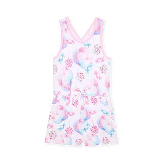 Bamboo Criss-Cross Back Romper - Sweeties (Cotton Candy)
