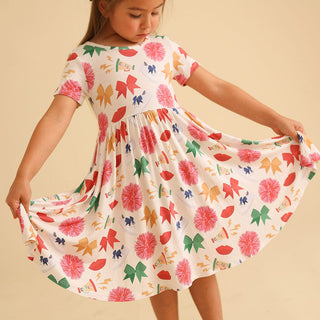 Criss-Cross Twirl Dress Bamboo - Sabrina (Cheer)Posh PeanutSize: 2T