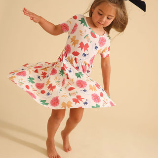 Criss-Cross Twirl Dress Bamboo - Sabrina (Cheer)Posh PeanutSize: 2T