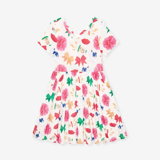 Criss-Cross Twirl Dress Bamboo - Sabrina (Cheer)Posh PeanutSize: 2T