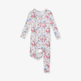Bamboo Convertible Footie Romper - Etta (Floral) Baby & Toddler Sleepwear Posh Peanut Size: 3-6 Months