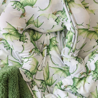 Bamboo Footie with 2-Way Zipper - Devlin (Dragons) Posh Peanut Size: Newborn