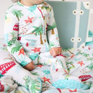 Bamboo Footie with 2-Way Zipper - Posh Los AngelesPosh PeanutSize: 0-3 Months