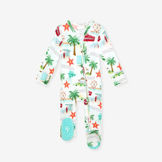 Bamboo Footie with 2-Way Zipper - Posh Los AngelesPosh PeanutSize: 0-3 Months