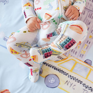 Bamboo Footie with 2-Way Zipper - Posh NYCPosh PeanutSize: 0-3 Months