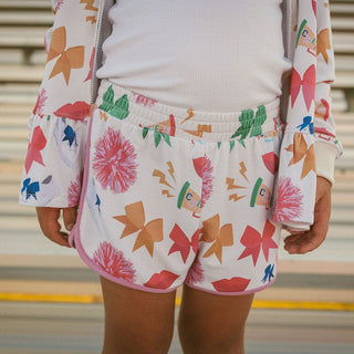 French Terry Varsity Shorts Bamboo - Sabrina (Cheer)Posh PeanutSize: 2T