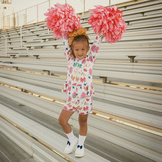 French Terry Varsity Shorts Bamboo - Sabrina (Cheer)Posh PeanutSize: 2T