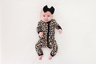 Girl's Bamboo Convertible Footie Romper - Lana Leopard Baby & Toddler Sleepwear