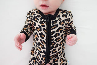 Girl's Bamboo Convertible Footie Romper - Lana Leopard Baby & Toddler Sleepwear