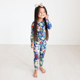Girl's Bamboo Long Sleeve Pajama Set - Carmen (Floral) Baby & Toddler Sleepwear