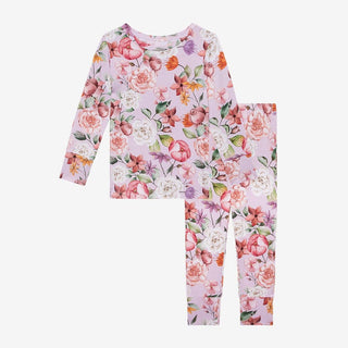 Girl's Bamboo Long Sleeve Pajama Set, Pari (Floral) Baby & Toddler Sleepwear