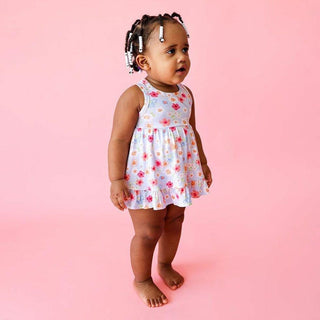 Girl's Bamboo Racerback Twirl Bodysuit Dress - Carissa (Floral) Baby & Toddler Dresses