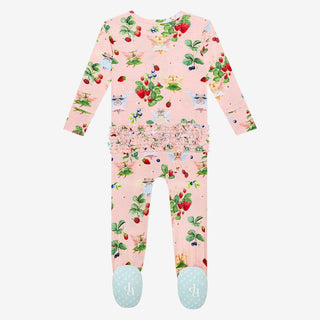 Girl's Bamboo Ruffle Footie with Zipper - Annabelle (Fairies) Baby & Toddler Sleepwear