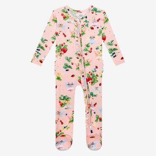 Girl's Bamboo Ruffle Footie with Zipper - Annabelle (Fairies) Baby & Toddler Sleepwear