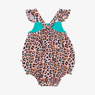 Girl's Bamboo Ruffled Cap Sleeve Bubble Romper - Roxy Baby One-Pieces