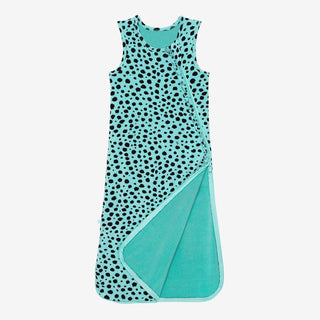 Girl's Bamboo Sleeveless Ruffled Sleeping Bag, TOG 1.0 - Pebbles (Cheetah Print) Baby & Toddler Sleepwear