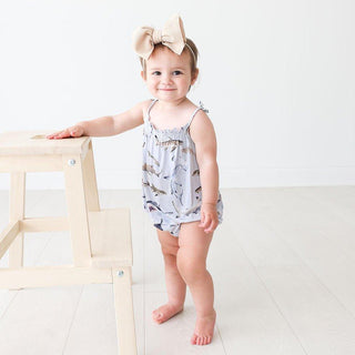 Girl's Bamboo Spaghetti Strap Bubble Romper - Maverick (Sharks) Baby One-Pieces