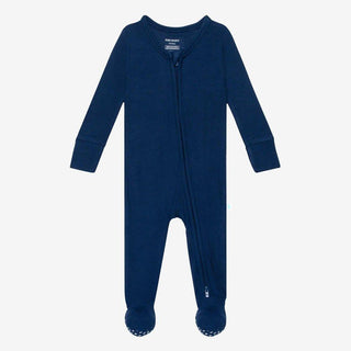 Infant Bamboo Footie with Zipper - Agate Waffle Baby & Toddler Sleepwear