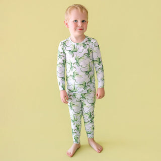 Bamboo Long Sleeve Pajama Set - Devlin (Dragons) Posh Peanut Size: 3T-4T