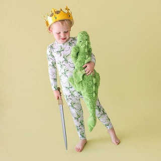 Bamboo Long Sleeve Pajama Set - Devlin (Dragons) Posh Peanut Size: 3T-4T