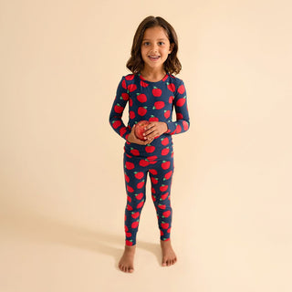 Bamboo Long Sleeve Pajama Set - Lilian (Apple)Posh PeanutSize: 2T