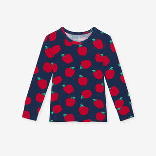 Bamboo Long Sleeve Pajama Set - Lilian (Apple)Posh PeanutSize: 2T