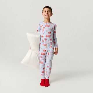 Bamboo Long Sleeve Pajama Set - Posh LondonPosh PeanutSize: 3T-4T