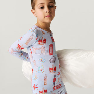 Bamboo Long Sleeve Pajama Set - Posh LondonPosh PeanutSize: 3T-4T