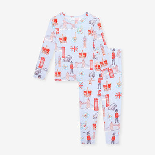 Bamboo Long Sleeve Pajama Set - Posh LondonPosh PeanutSize: 3T-4T