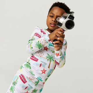 Bamboo Long Sleeve Pajama Set - Posh Los AngelesPosh PeanutSize: 3T-4T