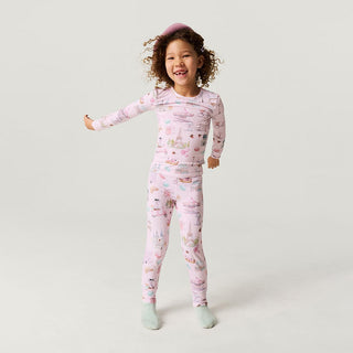 Bamboo Long Sleeve Pajama Set - Posh ParisPosh PeanutSize: 3T-4T