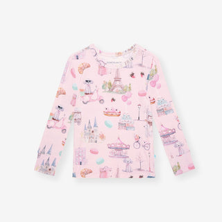 Bamboo Long Sleeve Pajama Set - Posh ParisPosh PeanutSize: 3T-4T