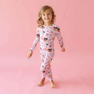 Bamboo Long Sleeve Pajama Set - Regan (Pumpkin)Posh PeanutSize: 2T