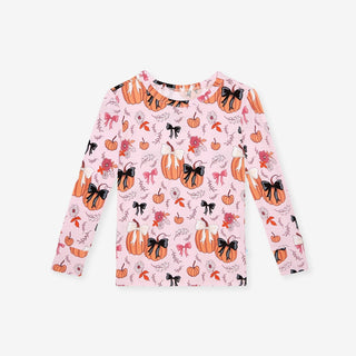 Bamboo Long Sleeve Pajama Set - Regan (Pumpkin)Posh PeanutSize: 2T