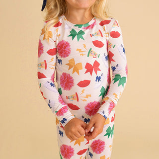 Bamboo Long Sleeve Pajama Set - Sabrina (Cheer)Posh PeanutSize: 2T