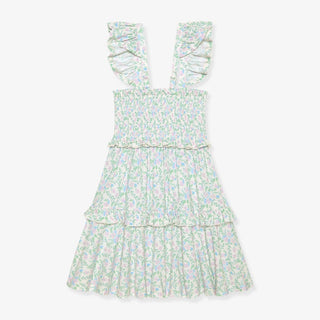 Bamboo Smocked Flutter Sleeve Babydoll Dress - Prairie Floral Baby & Toddler Dresses Posh Peanut Size: 2T