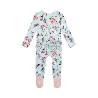 Posh Peanut Bamboo Ruffle Footie with 2-Way Zipper - Melinda (Fairies) | Baby Riddle