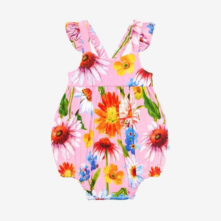Bamboo Ruffled Capsleeve Bubble Romper - Kaileigh Baby One-Pieces