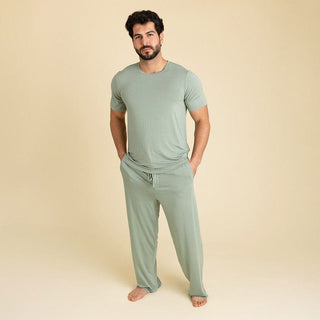 Posh Peanut Men's Short Sleeve Classic Tee Shirt - Soft Jade | Baby Riddle