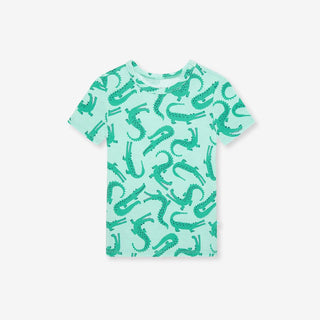 Bamboo Short Sleeve Pajama Set - Smiles (Crocodiles)
