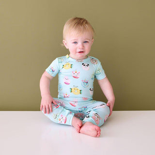 Bamboo Short Sleeve Romper - Donuts Baby One-Pieces