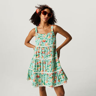 Bamboo Challis Dress - Arancia (Citrus) Dresses Posh Peanut Size: S