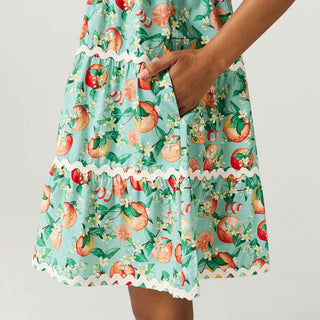 Bamboo Challis Dress - Arancia (Citrus) Dresses Posh Peanut Size: S