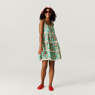 Bamboo Challis Dress - Arancia (Citrus) Dresses Posh Peanut Size: S
