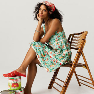 Bamboo Challis Dress - Arancia (Citrus) Dresses Posh Peanut Size: S