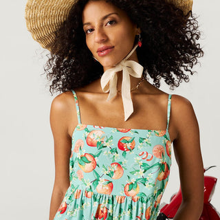Bamboo Challis Maxi Dress - Arancia (Citrus) Dresses Posh Peanut Size: S